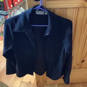 Croft and Barrow. Size S. Material is a soft sued-type material.